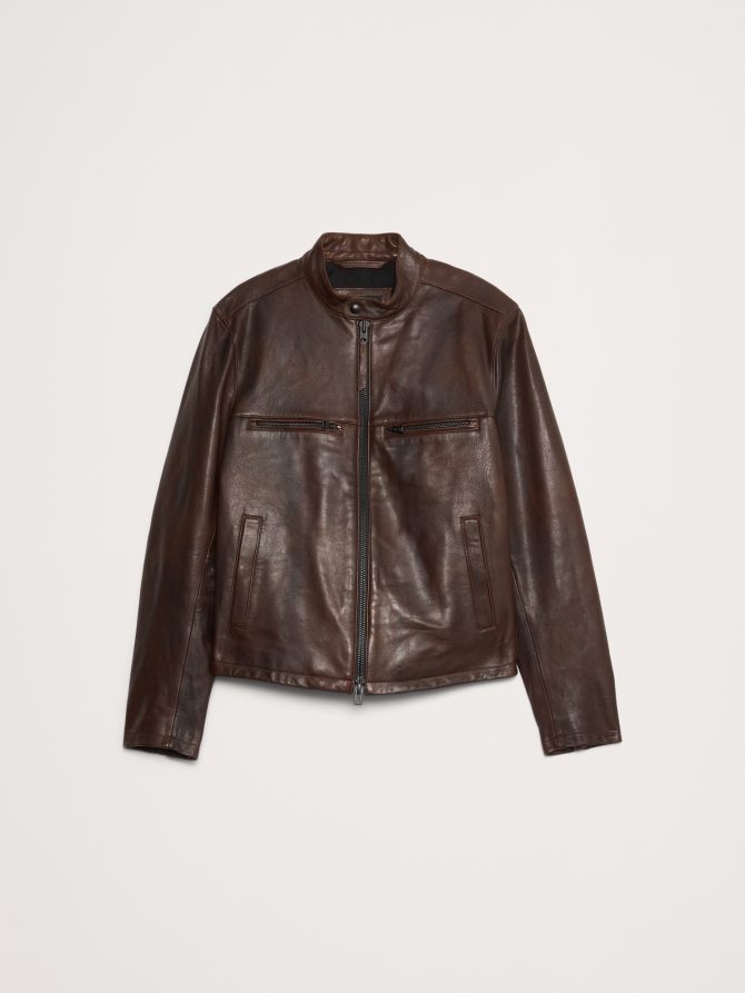 Leather Biker Jacket - Image 5
