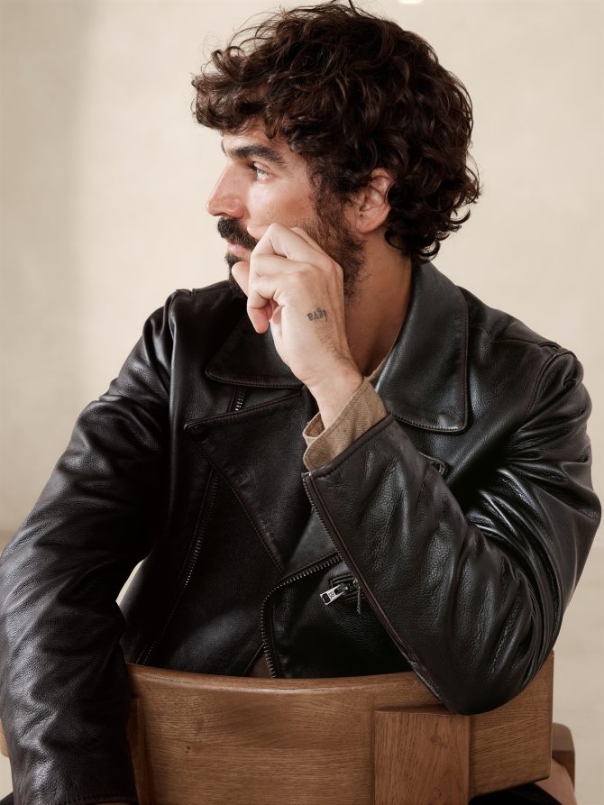 Leather Moto Jacket - Image 3