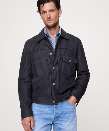 NUBUCK LEATHER TRUCKER JACKET