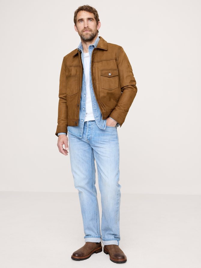 NUBUCK LEATHER TRUCKER JACKET - Image 4
