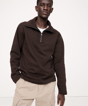 Brushed Fleece Half-Zip Sweatshirt