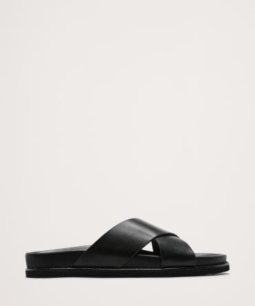 Leather Slide Sandals