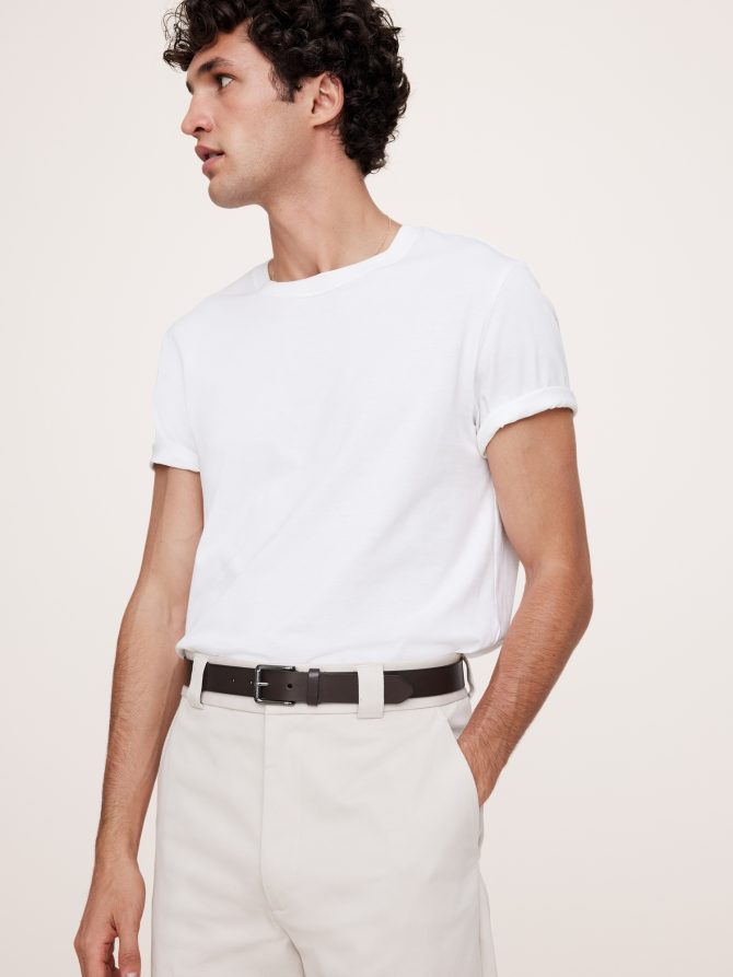 Leather Belt with Beveled Edges - Image 2