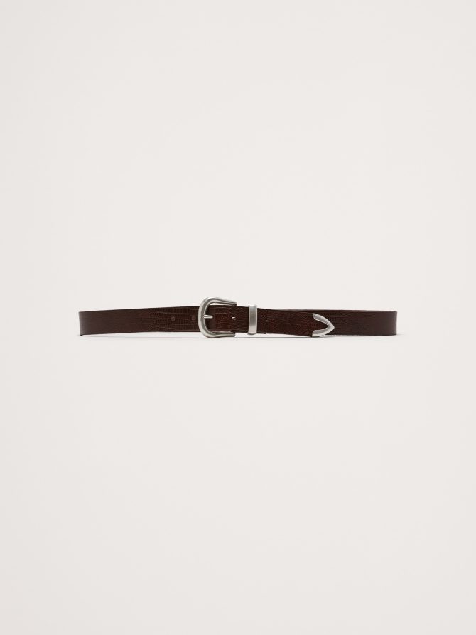 EMBOSSED LEATHER WESTERN BELT