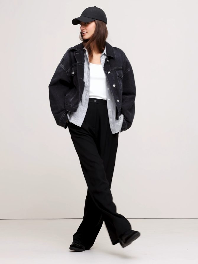 Soho High-Rise Wide-Leg Drapey Twill Pant - Image 2