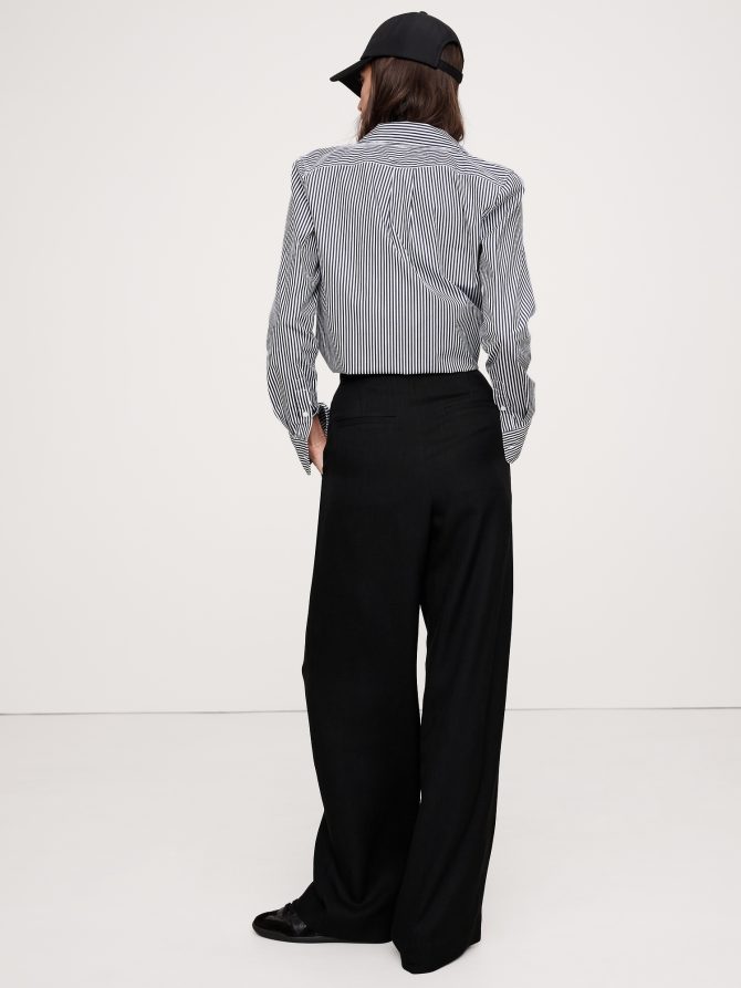 Soho High-Rise Wide-Leg Drapey Twill Pant - Image 6
