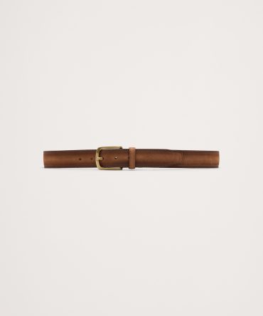 Cinza Nubuck Leather Belt