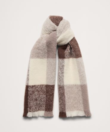 Plaid Alpaca-Blend Scarf