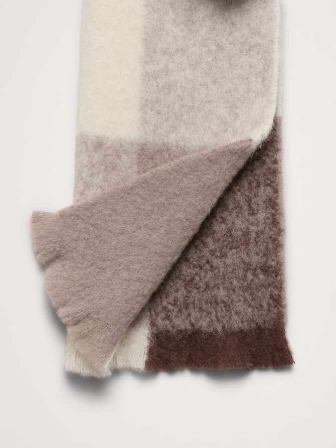 Plaid Alpaca-Blend Scarf - Image 3