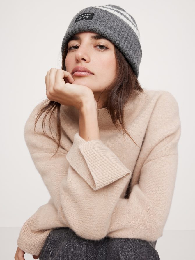 Reversible Merino-Blend Beanie - Image 2
