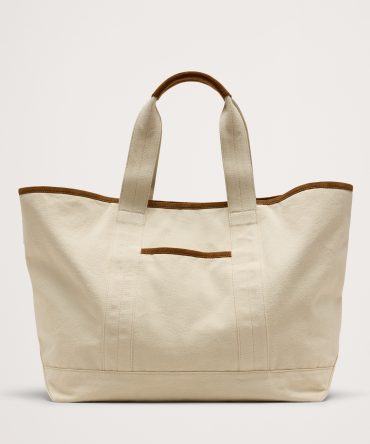 Canvas & Suede Weekend Tote