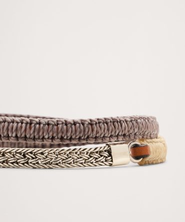 Artisan Leather Macrame Bracelet by Caputo & Co