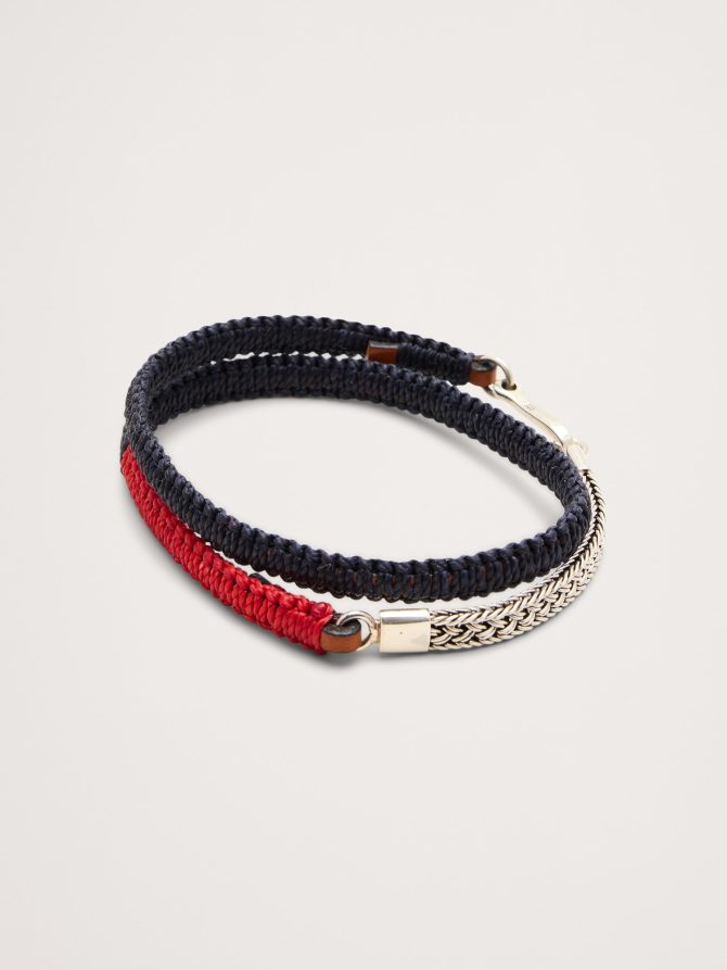 Artisan Leather Macrame Bracelet by Caputo & Co - Image 3