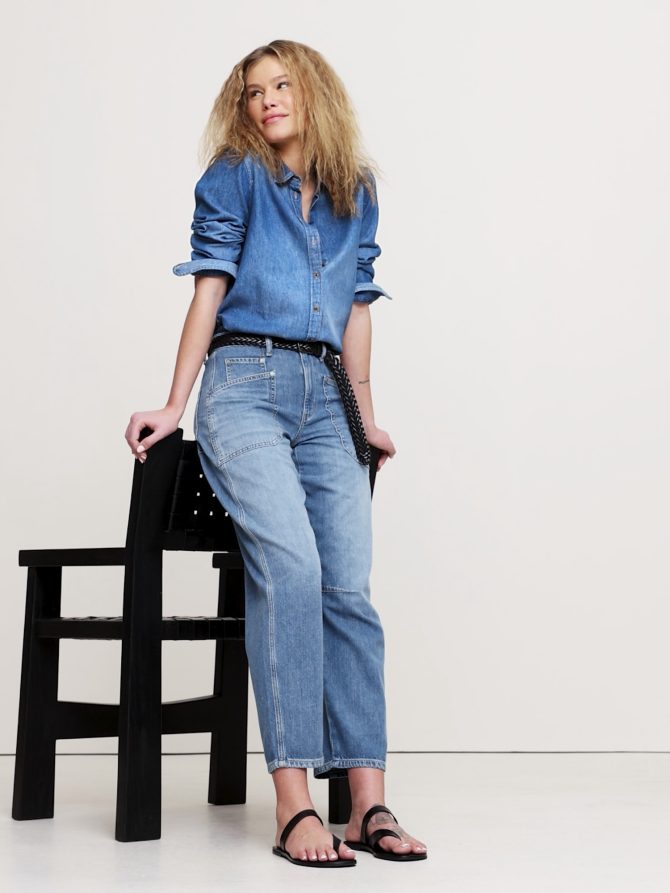 Mid-Rise Relaxed Utility Barrel Jean - Image 2