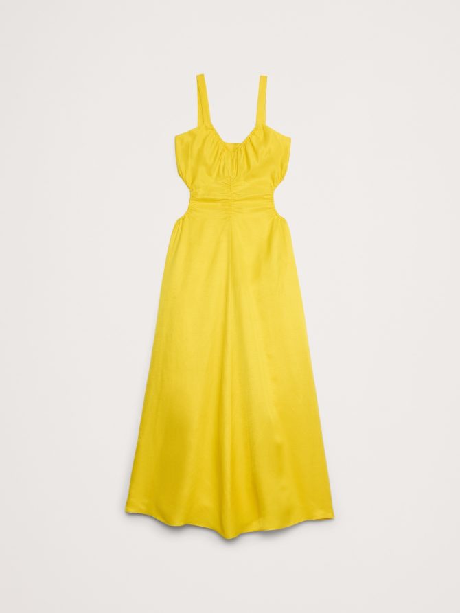 Viscose-Linen Cut-Out Maxi Dress - Image 8