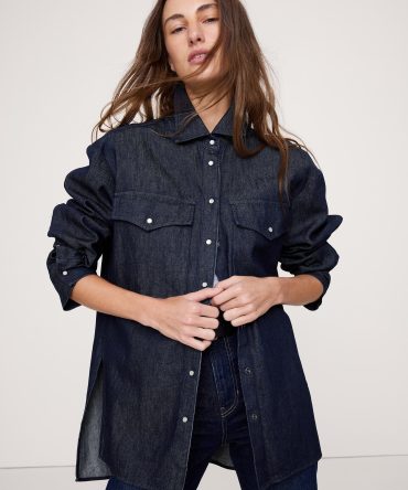 ULTRA-OVERSIZED DENIM SHIRT JACKET