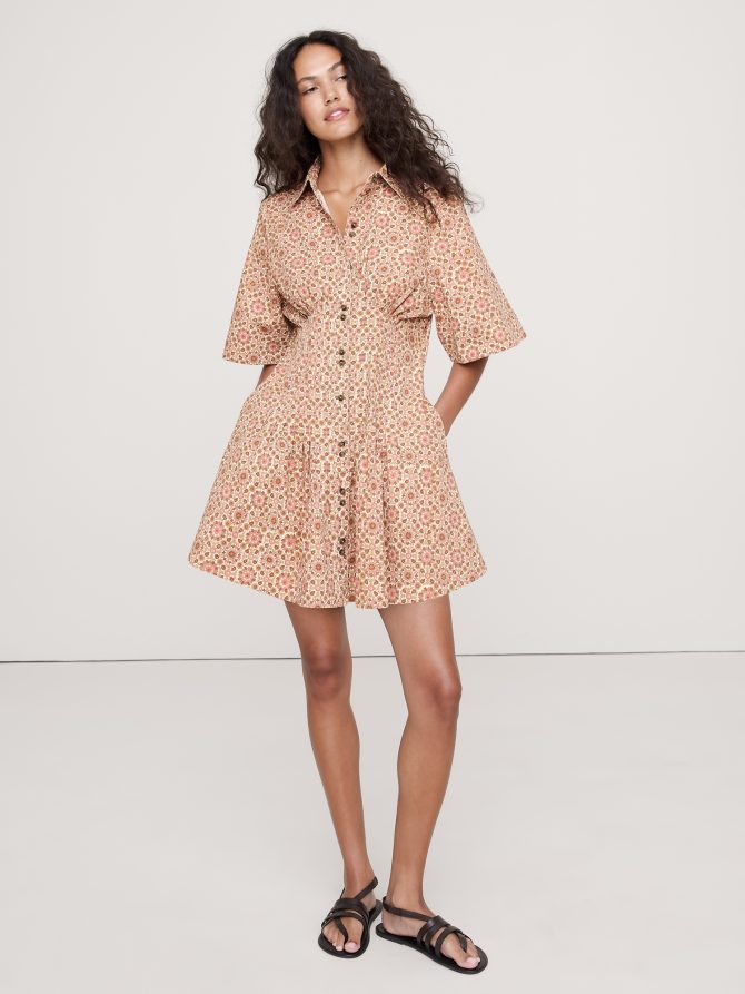 DENIM PINTUCK SHIRT DRESS - Image 7