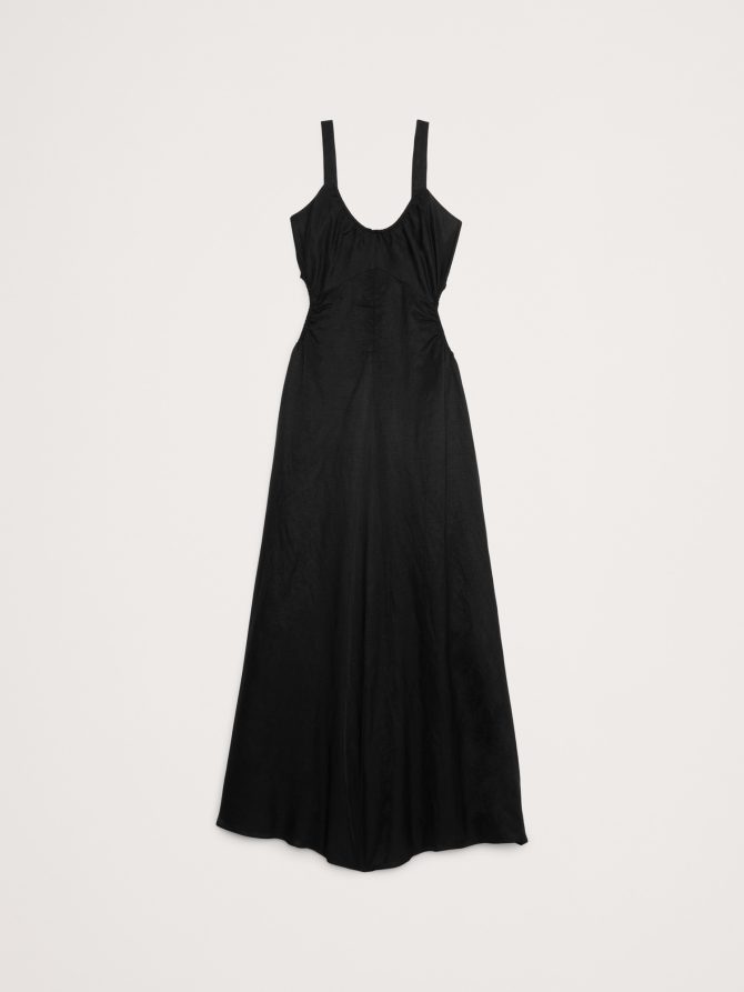 Viscose-Linen Cut-Out Maxi Dress - Image 8