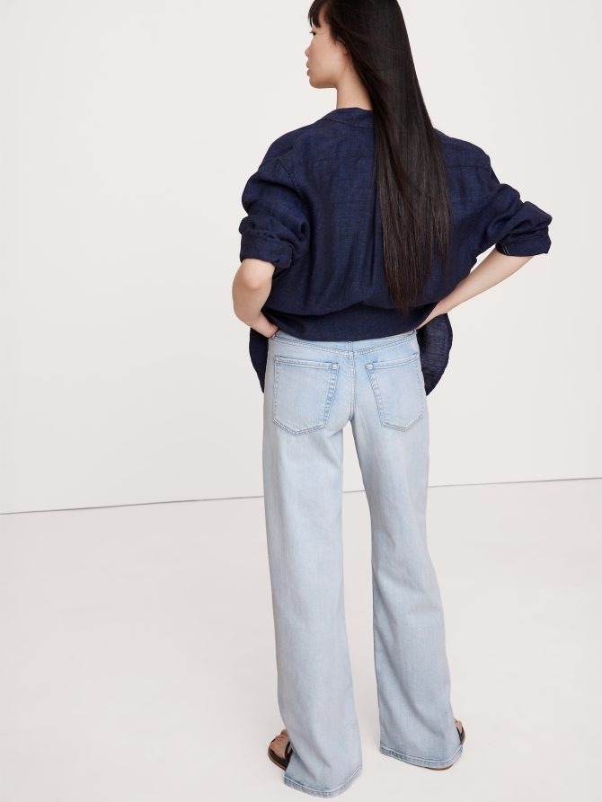 The Icon Classic Mid-Rise Wide-Leg Split-Hem Jean - Image 6