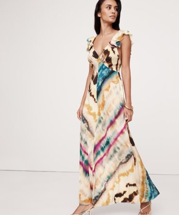 Matte Silk Open-Back Maxi Dress