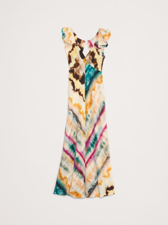 Matte Silk Open-Back Maxi Dress - Image 5