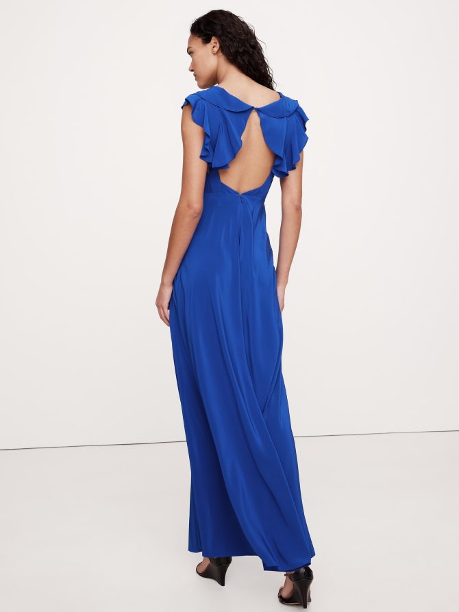 Matte Silk Open-Back Maxi Dress - Image 6