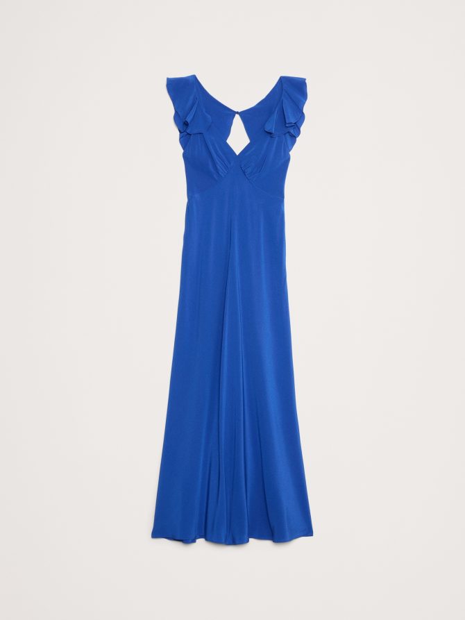 Matte Silk Open-Back Maxi Dress - Image 8
