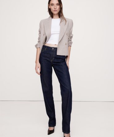 Mid-Rise Rigid Straight Jean