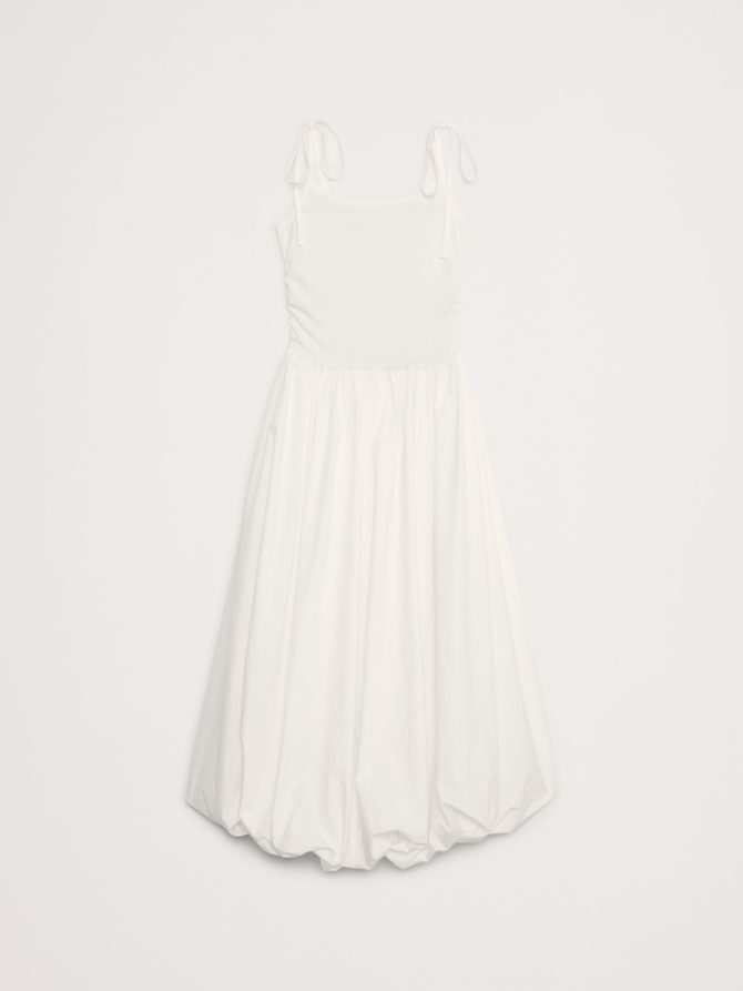 Mixed Media Bubble-Hem Maxi Dress - Image 5