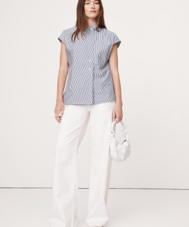 Oversized Cotton Poplin Asymmetrical Tunic