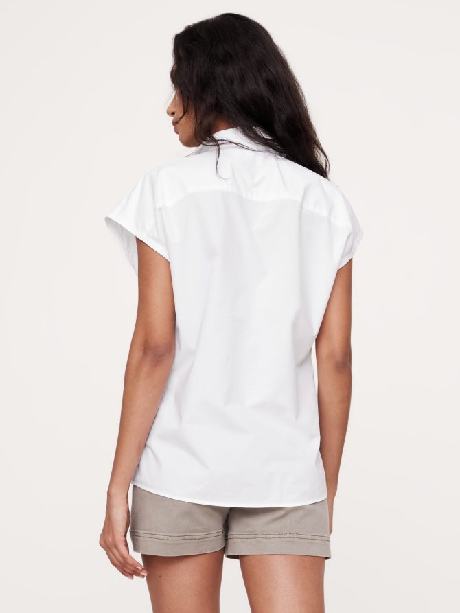Oversized Cotton Poplin Asymmetrical Tunic - Image 5