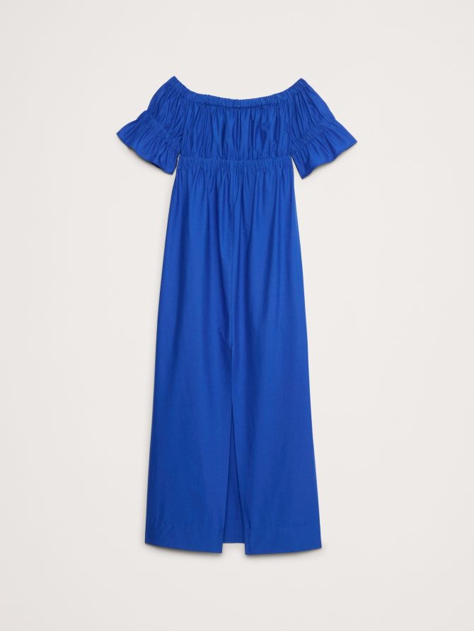 Cotton Poplin Off-The-Shoulder Maxi Dress - Image 8