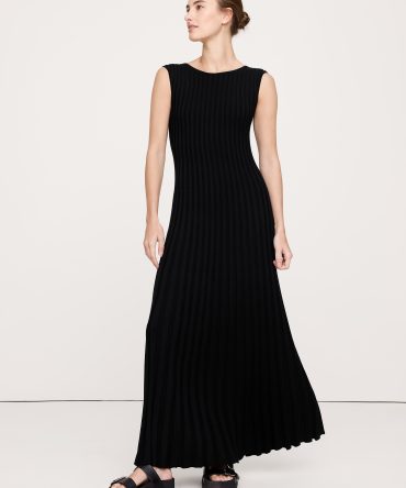 SCULPTED RIBBED BACKLESS MAXI DRESS