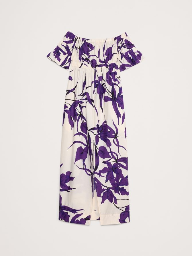 Cotton Poplin Off-The-Shoulder Maxi Dress - Image 8