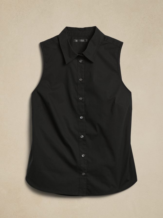 Riley Tailored Sleeveless Shirt - Image 2