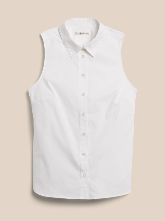 Riley Tailored Sleeveless Shirt - Image 5