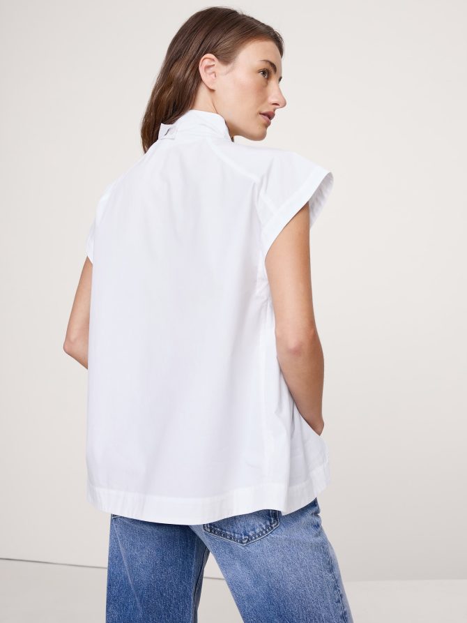 COTTON POPLIN COWL NECK TUNIC - Image 2