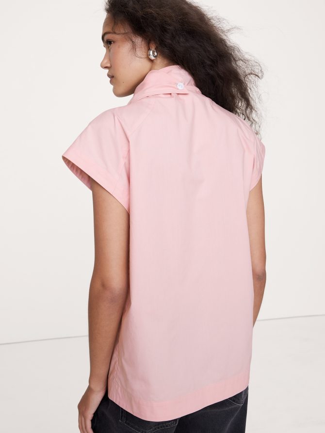 COTTON POPLIN COWL NECK TUNIC - Image 5