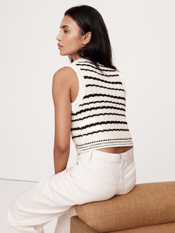 Cotton Crochet Vest - Image 3