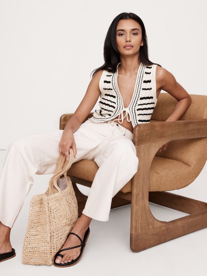 Cotton Crochet Vest - Image 4
