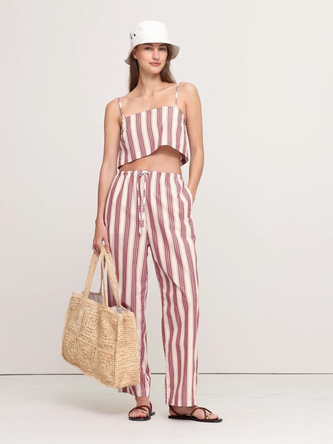 Cotton Poplin Cropped Cami - Image 2