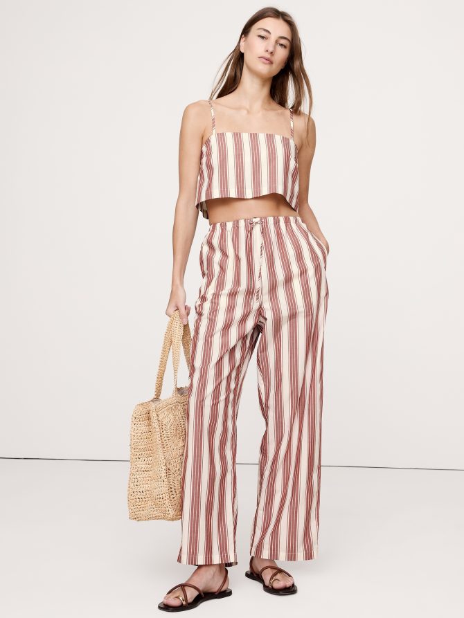 Cotton Poplin Cropped Cami - Image 4