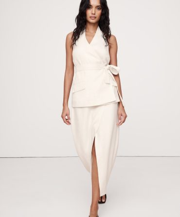 Linen Halter Wrap Tunic
