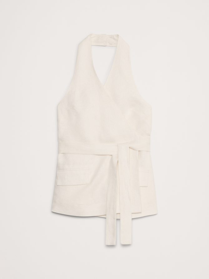 Linen Halter Wrap Tunic - Image 5