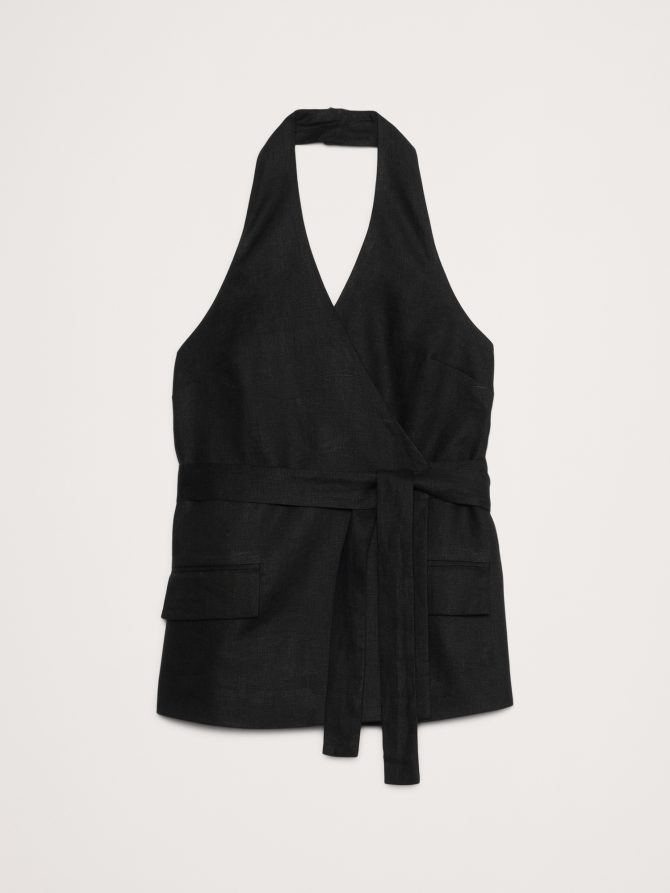 Linen Halter Wrap Tunic - Image 8