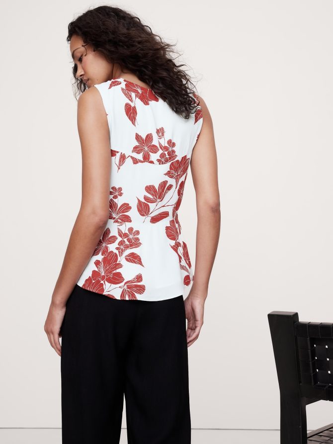 Georgette Tie-Front Top - Image 3