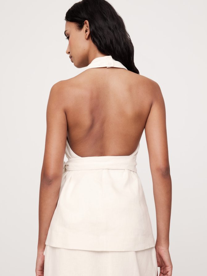 Linen Halter Wrap Tunic - Image 6