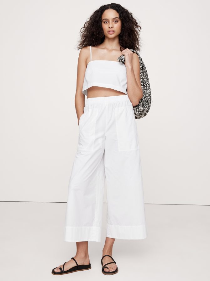 Cotton Poplin Cropped Cami - Image 4