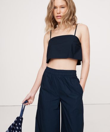 Cotton Poplin Cropped Cami