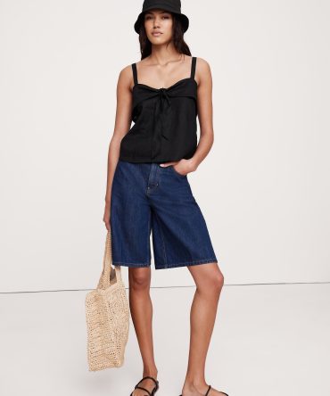 Linen Tie-Front Tank